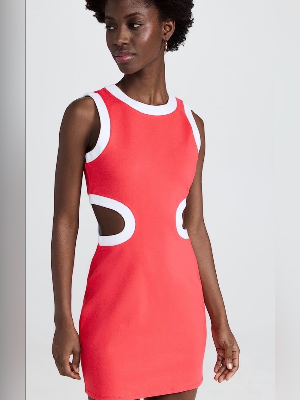 Staud Red Cutout Dress